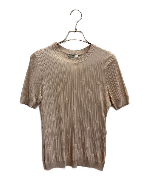 FENDI（フェンディ）FENDI (フェンディ) ショートスリーブニット ベージュ サイズ:38の古着・服飾アイテム