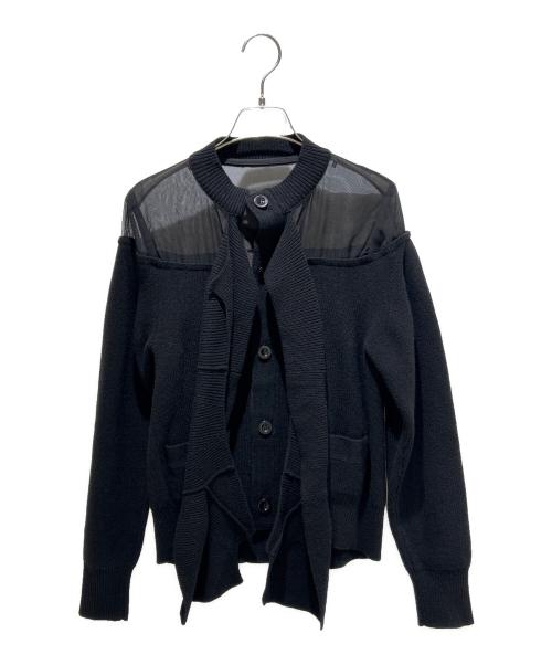 sacai（サカイ）sacai (サカイ) カーディガン ブラック サイズ:1の古着・服飾アイテム