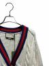 GUCCI (グッチ) ウェブストライプケーブルカーディガン ベージュ サイズ:S：85000円