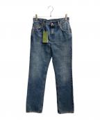 GUCCIグッチ）の古着「スリムホースビット付きデニムパンツ」｜インディゴ