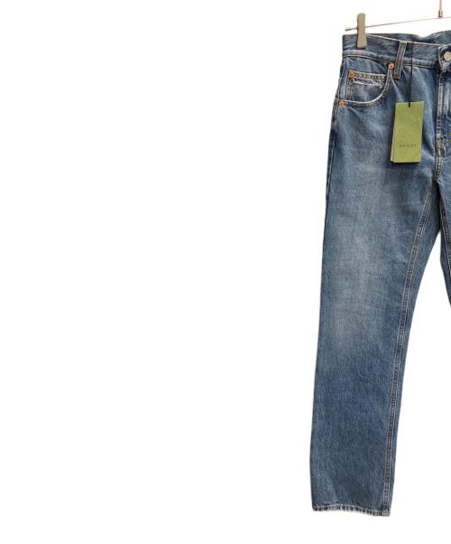 GUCCI（グッチ）GUCCI (グッチ) スリムホースビット付きデニムパンツ インディゴ サイズ:24の古着・服飾アイテム