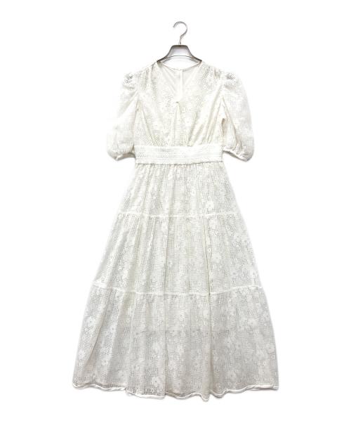 CORCOVADO（コルコバード）CORCOVADO (コルコバード) PUTI Flower race ドレス ホワイト サイズ:Mの古着・服飾アイテム