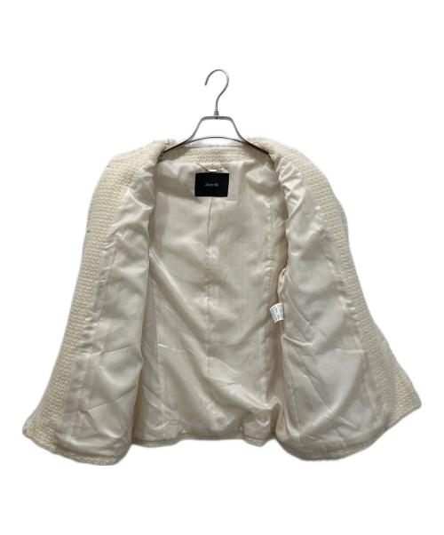 allureville（アルアバイル）allureville (アルアバイル) ロービングツイードショートコート アイボリー サイズ:2の古着・服飾アイテム