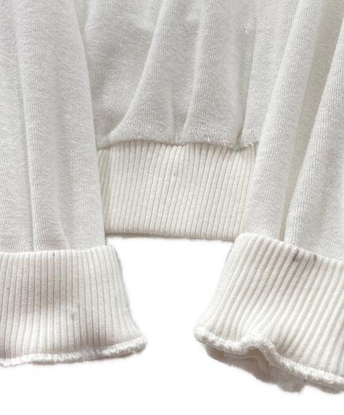 LACOSTE（ラコステ）LACOSTE (ラコステ) パイル地ハーフジップジャケット ホワイト サイズ:38の古着・服飾アイテム