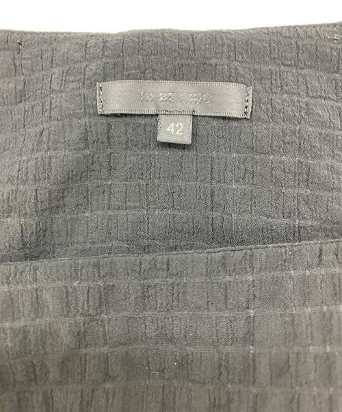 TO BE CHIC（トゥービーシック）TO BE CHIC (トゥービーシック) ふくれジャガードワンピース ティアードワンピース ブラック サイズ:42の古着・服飾アイテム