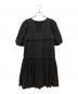 TO BE CHIC (トゥービーシック) ふくれジャガードワンピース ティアードワンピース ブラック サイズ:42：6000円