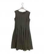 Reneルネ）の古着「タックフレアワンピース」｜カーキ