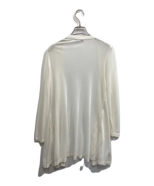 Rene（ルネ）Rene (ルネ) パール装飾ボタンレスカーディガン ホワイト サイズ:38の古着・服飾アイテム