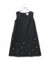 Rene（ルネ）の古着「デニムライクパール装飾ワンピース」｜ブラック