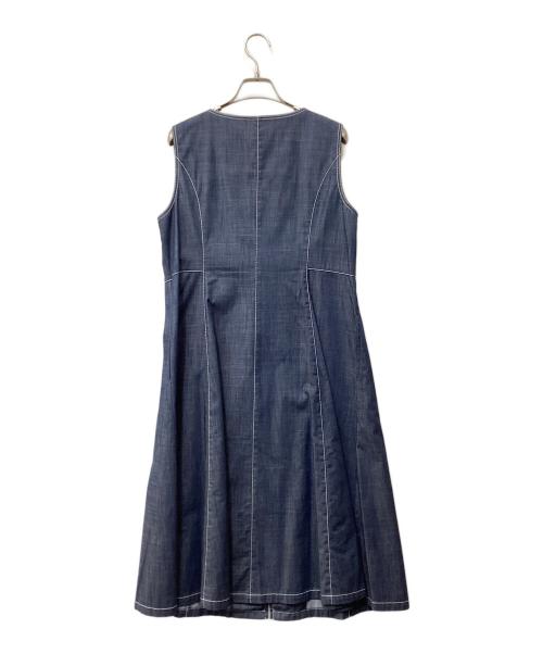 TO BE CHIC（トゥービーシック）TO BE CHIC (トゥービーシック) ダブルスラブシャンブレー ジャンパースカート インディゴ サイズ:42の古着・服飾アイテム