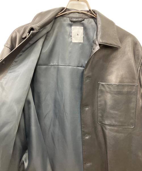 LA BOUCLE（ラ ブークル）LA BOUCLE (ラ ブークル) ネイキッドラムレザー ワンピースカラーシャツ ブラック サイズ:1の古着・服飾アイテム