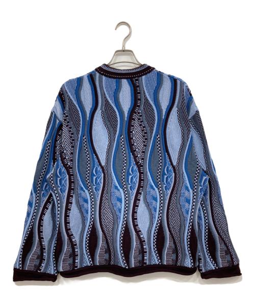 MAISON SPECIAL（メゾンスペシャル）MAISON SPECIAL (メゾンスペシャル) Blister Jacquard Prime-Over Crew Neck Knit Pullover ブルー サイズ:1の古着・服飾アイテム