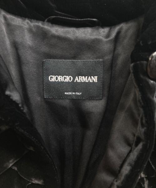 GIORGIO ARMANI（ジョルジョアルマーニ）GIORGIO ARMANI (ジョルジョアルマーニ) ベルベットボレロジャケット ブラック サイズ:40の古着・服飾アイテム