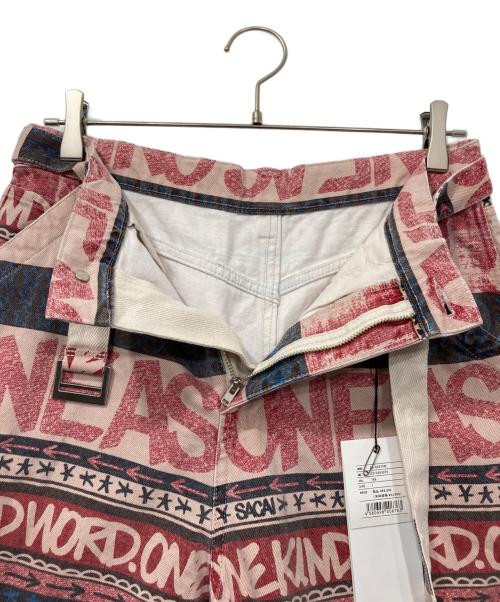 sacai（サカイ）sacai (サカイ) ERIC HAZE (エリックヘイズ) プリントショートパンツ レッド サイズ:1の古着・服飾アイテム