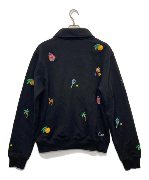 CASABLANCA（カサブランカ）CASABLANCA (カサブランカ) ELEMENTS EN CRAYON EMBROIDERED TRACK JACKET/トラックジャケット ブラック サイズ:Mの古着・服飾アイテム