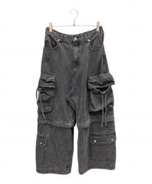 MAISON SPECIAL（メゾンスペシャル）の古着「Big Pocket 2WAY Buggy Denim Cargo Pants」｜ブラック