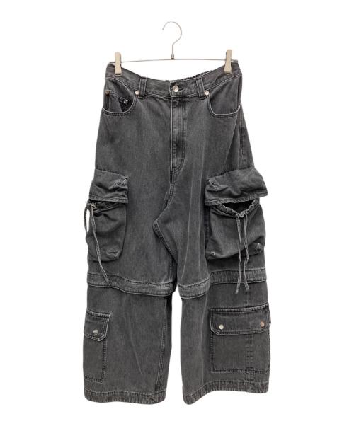 MAISON SPECIAL（メゾンスペシャル）MAISON SPECIAL (メゾンスペシャル) Big Pocket 2WAY Buggy Denim Cargo Pants ブラック サイズ:1の古着・服飾アイテム