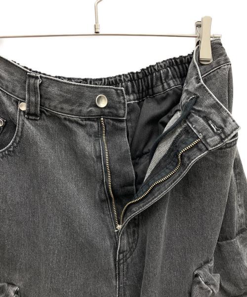 MAISON SPECIAL（メゾンスペシャル）MAISON SPECIAL (メゾンスペシャル) Big Pocket 2WAY Buggy Denim Cargo Pants ブラック サイズ:1の古着・服飾アイテム