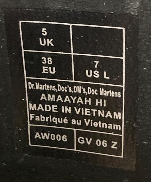 Dr.Martens（ドクターマーチン）Dr.Martens (ドクターマーチン) ハイ ライディング ブーツ ブラック サイズ:24cmの古着・服飾アイテム