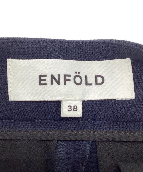 ENFOLD（エンフォルド）ENFOLD (エンフォルド) ダブルクロスパンツ ネイビー サイズ:38の古着・服飾アイテム