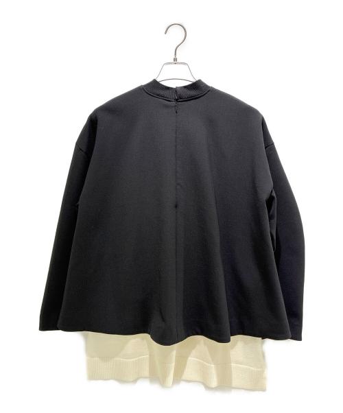 ENFOLD（エンフォルド）ENFOLD (エンフォルド) KNIT-LAYERED PULLOVER ブラック サイズ:38の古着・服飾アイテム