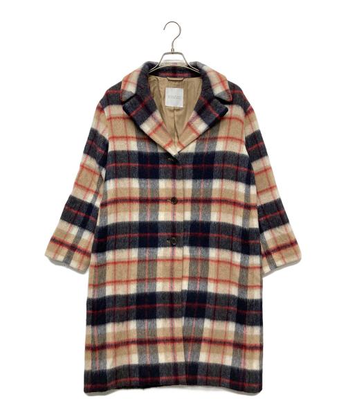 MACKINTOSH PHILOSOPHY（マッキントッシュ フィロソフィー）MACKINTOSH PHILOSOPHY (マッキントッシュ フィロソフィー) ハウスチェックチェスターコート ブラウン×ブラック サイズ:38の古着・服飾アイテム