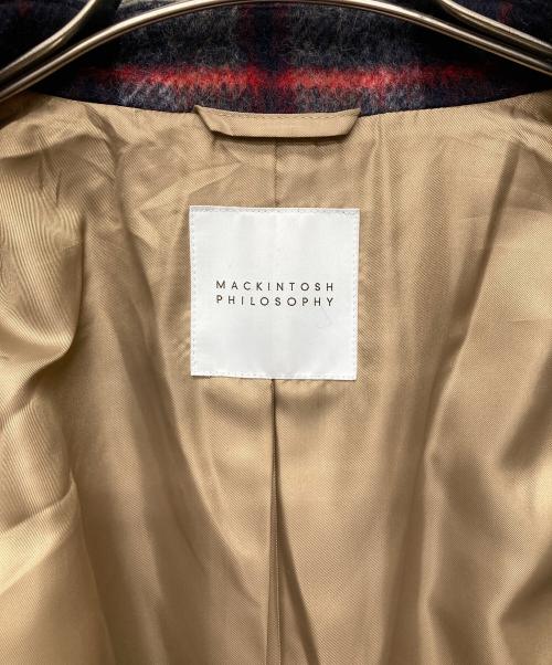 MACKINTOSH PHILOSOPHY（マッキントッシュ フィロソフィー）MACKINTOSH PHILOSOPHY (マッキントッシュ フィロソフィー) ハウスチェックチェスターコート ブラウン×ブラック サイズ:38の古着・服飾アイテム