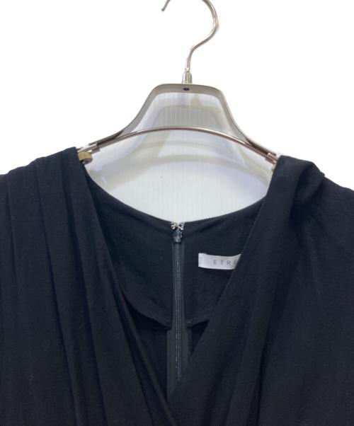 ETRE TOKYO（エトレトウキョウ）ETRE TOKYO (エトレトウキョウ) レーヨンリネン混ワンピース ブラック サイズ:Fの古着・服飾アイテム
