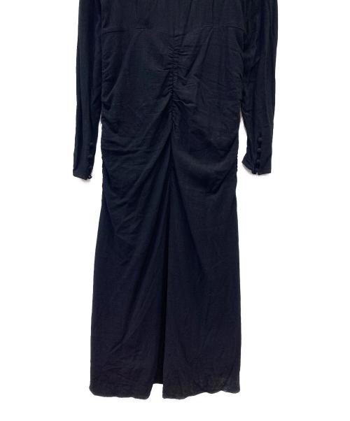 ETRE TOKYO（エトレトウキョウ）ETRE TOKYO (エトレトウキョウ) レーヨンリネン混ワンピース ブラック サイズ:Fの古着・服飾アイテム