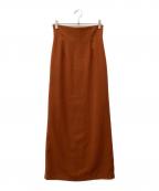 CLANEクラネ）の古着「HIGH WAIST STRAIGHT MAXI SKIRT」｜ブラウン