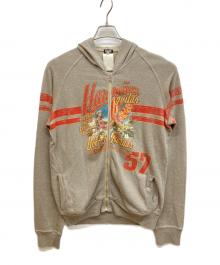 DOLCE & GABBANA（ドルチェ＆ガッバーナ）の古着「総柄グラフィックジップパーカー」｜グレー