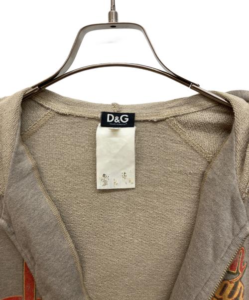 DOLCE & GABBANA（ドルチェ＆ガッバーナ）DOLCE & GABBANA (ドルチェ＆ガッバーナ) 総柄グラフィックジップパーカー グレー サイズ:Lの古着・服飾アイテム