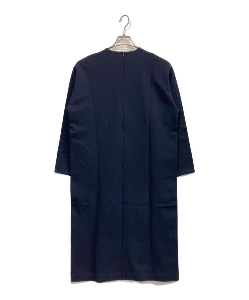 icB（アイシービー）icB (アイシービー) ストレッチポンチ Vネックワンピース ネイビー サイズ:XSの古着・服飾アイテム