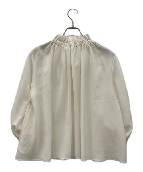 BALLSEY（ボールジィ）BALLSEY (ボールジィ) シアートロ フリルネックブラウス ホワイト サイズ:36の古着・服飾アイテム
