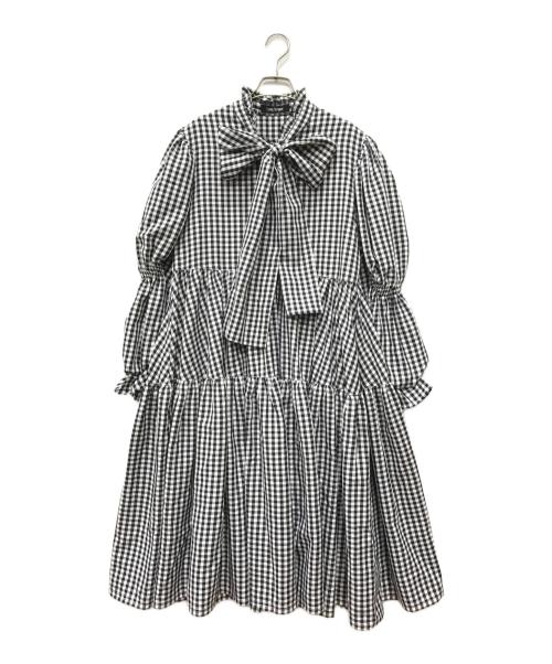 Candy Stripper（キャンディーストリッパー）Candy Stripper (キャンディーストリッパー) ギンガムチェックボウタイワンピース ブラック サイズ:2の古着・服飾アイテム