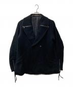 D.HYGENディーハイゲン）の古着「Pコート/HARRIS TWEED WASHER P-COAT」｜ブラック
