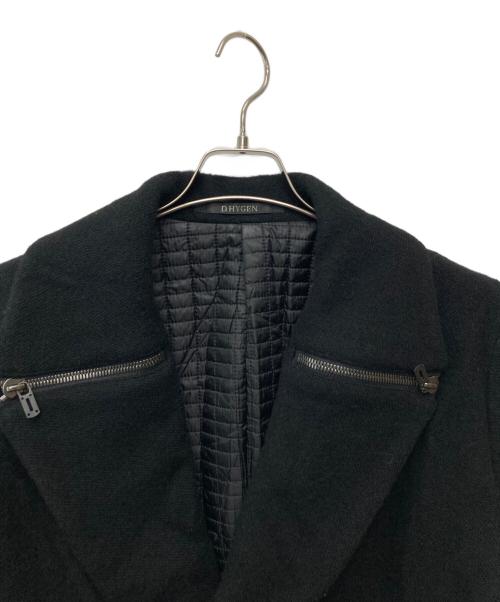 D.HYGEN（ディーハイゲン）D.HYGEN (ディーハイゲン) Pコート/HARRIS TWEED WASHER P-COAT ブラック サイズ:3の古着・服飾アイテム