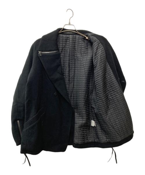 D.HYGEN（ディーハイゲン）D.HYGEN (ディーハイゲン) Pコート/HARRIS TWEED WASHER P-COAT ブラック サイズ:3の古着・服飾アイテム