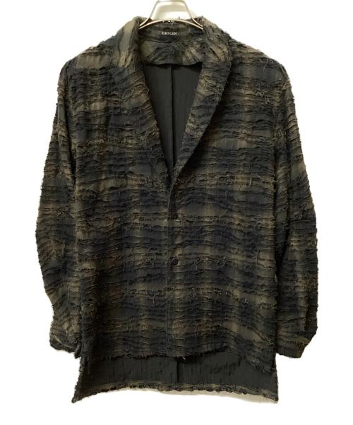 D.HYGEN（ディーハイゲン）D.HYGEN (ディーハイゲン) ダメージシャツジャケット ブラウン サイズ:2の古着・服飾アイテム