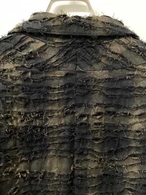 D.HYGEN（ディーハイゲン）D.HYGEN (ディーハイゲン) ダメージシャツジャケット ブラウン サイズ:2の古着・服飾アイテム