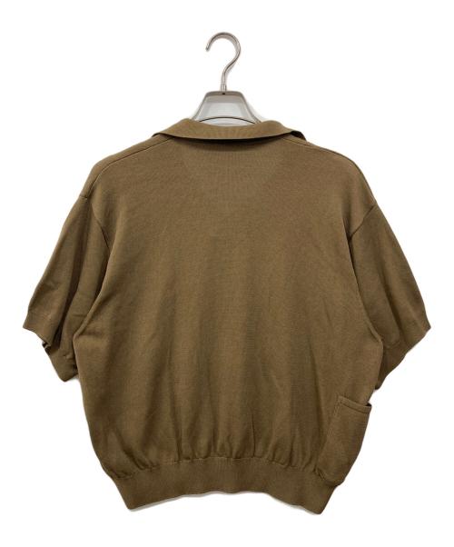 SUNSEA（サンシー）SUNSEA (サンシー) SWITCHING KNIT POLO ブラウン サイズ:2の古着・服飾アイテム