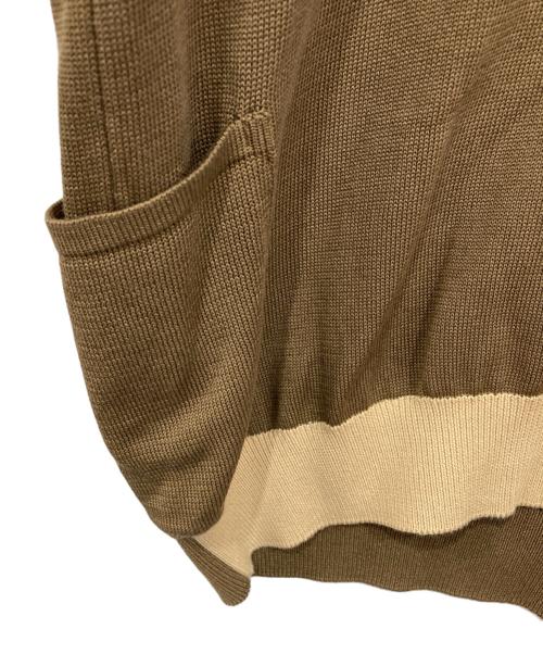 SUNSEA（サンシー）SUNSEA (サンシー) SWITCHING KNIT POLO ブラウン サイズ:2の古着・服飾アイテム
