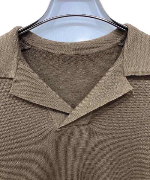 SUNSEA（サンシー）SUNSEA (サンシー) SWITCHING KNIT POLO ブラウン サイズ:2の古着・服飾アイテム