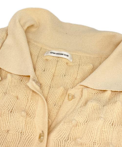 Open Sesame Club（オープンセサミクラブ）open sesame club (オープンセサミクラブ) DORIAN POLO CARDIGAN ベージュ サイズ:下記参照の古着・服飾アイテム