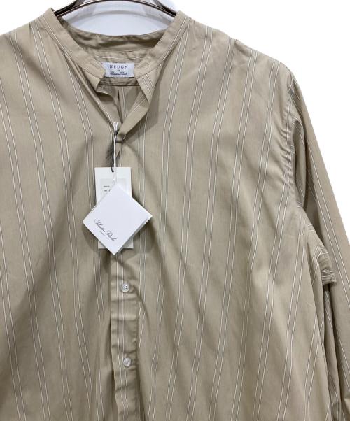 HEUGN（ユーゲン）HEUGN (ユーゲン) コットンストライプバンドカラーシャツ ベージュ サイズ:3の古着・服飾アイテム
