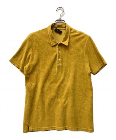 ZANONE ザノーネ ポロシャツ L カーキ 【古着】【中古】【送料無料】 中古・古着通販】Zanone (ザノーネ) パイルポロシャツ イエロー サイズ