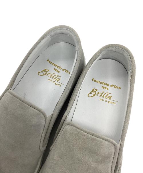 Pantofola d'Oro（パントフォラ ドーロ）Pantofola d'Oro (パントフォラ ドーロ) Brilla per il gusto (ブリッラ ペル イルグースト) 別注スウェードスリッポン グレー サイズ:41の古着・服飾アイテム