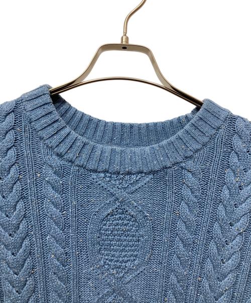 L.L.Bean（エルエルビーン）L.L.Bean (エルエルビーン) フィッシャーマンヘリテージニット ブルー サイズ:Ｍの古着・服飾アイテム
