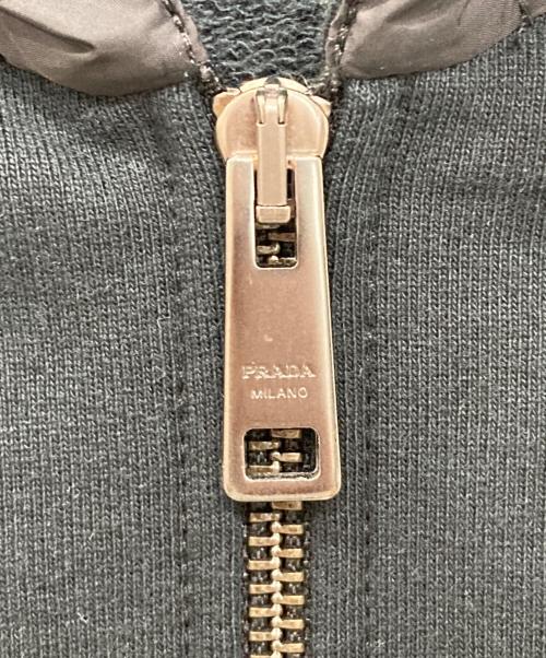 PRADA（プラダ）PRADA (プラダ) ナイロン切替ジップパーカー ブラック サイズ:Mの古着・服飾アイテム