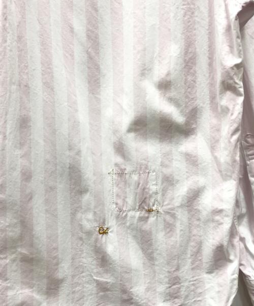 45R（フォーティファイブ・アール）45R (フォーティファイブ・アール) 180番三子の908オーシャンボタンダウンシャツ ピンク×ホワイト サイズ:3の古着・服飾アイテム